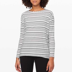 Lululemon - Striped Back In Action Long Sleeve Top